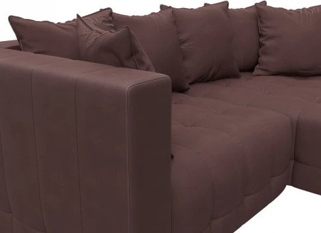 Диван угловой Лига-052 НПБ угол универсальный Лига Диванов (Замша) арт.128814