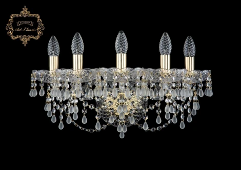 Бра Art Classic 10.24 10.24.5.165.XL.Gd.V0300 (220V, хрусталь, подвески, подсвечник, свеча)