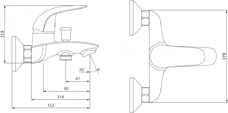 Смеситель Damixa RedBlu Palace Bit 311000000 для ванны с душем