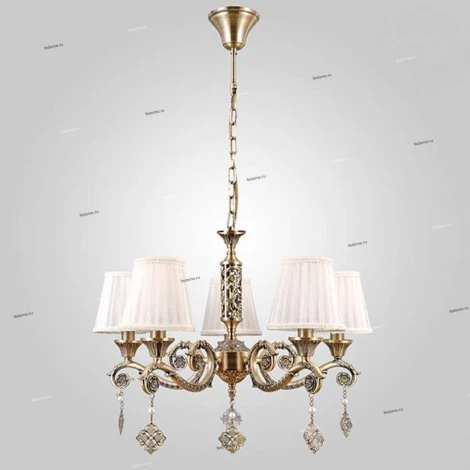 Подвесная люстра Eurosvet Marcella 60042/5 античная бронза
