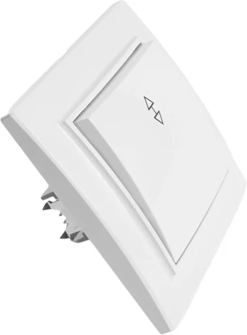 Переключатель одноклавишный (белый) Stekker Эрна 39617