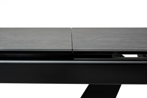 Обеденный стол M-City ACUTO2 170 DARK CEMENT Тёмно-серый мрамор матовый, керамика/ черный каркас NEW!