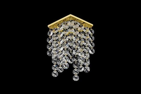 Встраиваемый светильник хрустальный Dio D'Arte Tayo Gold GU10.5.14.8x8.124 G