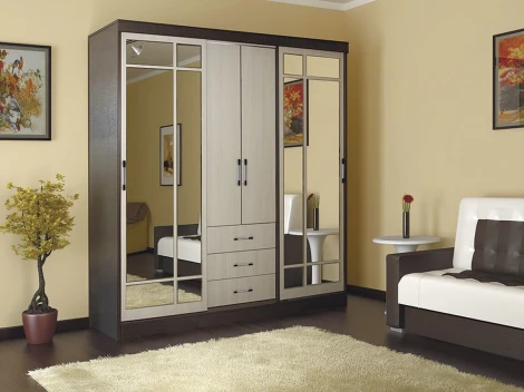 Шкаф БТС-купе комбинированный Маэстро, Венге, Лоредо