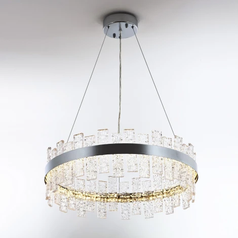 Подвесная люстра светодиодная хрустальная с регулировкой цветовой температуры Modelux MODELUX ML.99993.600 CR