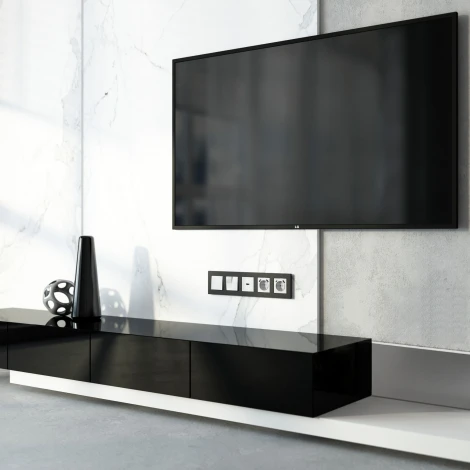 Рамка на 5 постов (черный софт) Werkel W0052908 (a067785)