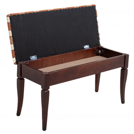 Банкетка Вивальди М с ящиком средне-коричневый, ткань полоса коричн. Mebelik 009413