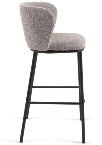 Барный стул La Forma (ex Julia Grup) Ciselia (Серый/ Металл,Пена,Фанера,Сталь)
