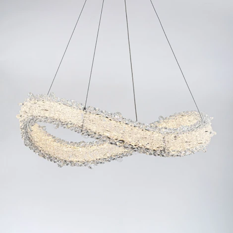 Подвесной светильник светодиодный хрустальный с пультом с регулировкой цветовой температуры и яркости Modelux MODESTYLE MS.5003.600 CR