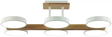 Потолочная люстра на штанге Lumion Plato 8030/108CL белый, дерево/металл, акрил LED 72W 3000-6000К 220V