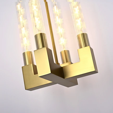 Потолочная люстра на штанге Rh Canelle Pendant Lamp 4 Modern Brass Imperiumloft 40,1566 (84608-22) (220V)