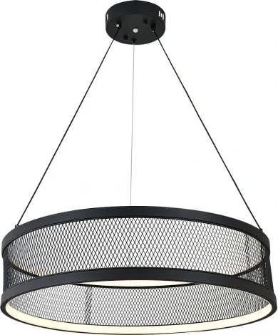 Подвесной светильник (10022/1P Black) Indigo Solido V000113L (регулировка яркости, LED, 220V, пульт управления, на тросе, круглые)