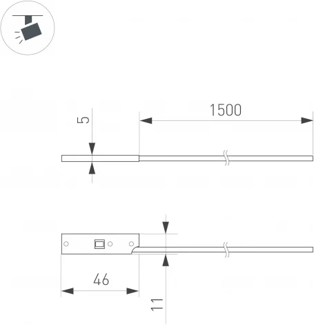 Коннектор питания MAG-MICROCOSM-CON-POWER (BK) (Arlight, IP20 Пластик) 043052