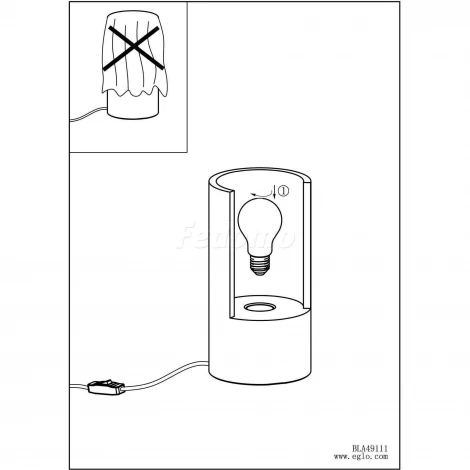 Интерьерная настольная лампа Eglo Lynton 49111 (220V, выключатель)
