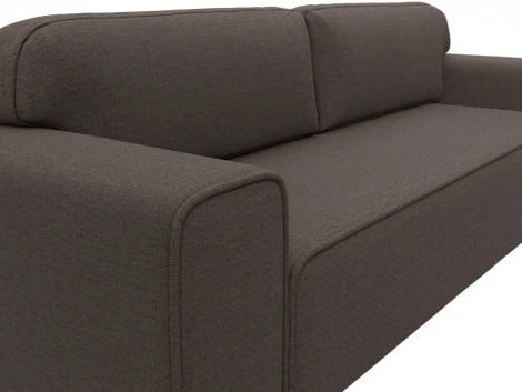 Диван прямой Лига-029 (Коричневый/Рогожка) Лига Диванов арт.122652