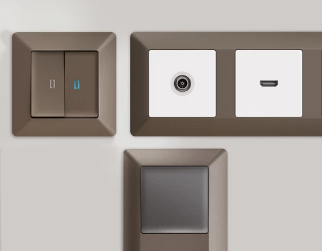 Рамка Ambrella Volt ALFA Line (Темная бронза матовый) 1-ая AF110631