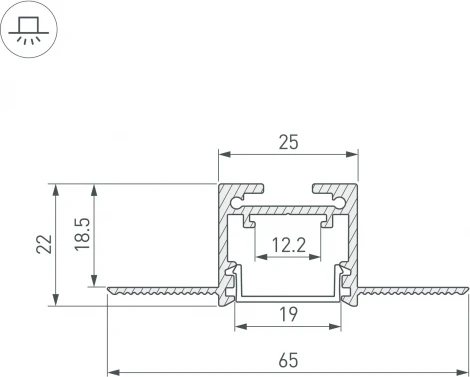 Профиль SL-LINIA20-FANTOM-2500 WHITE (Arlight, Алюминий) 043118