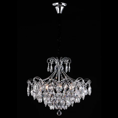 Подвесная люстра Eurosvet Crystal 10080/6 хром / прозрачный хрусталь