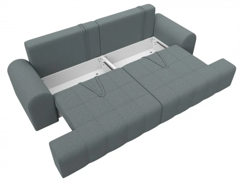 Диван прямой Лига-080 (ДСП/Пластик/Рогожка/Серый) Лига Диванов 131111