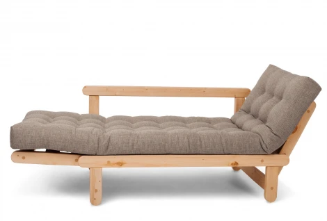 Кушетка Arsko Сламбер сосна серая клетка рогожка