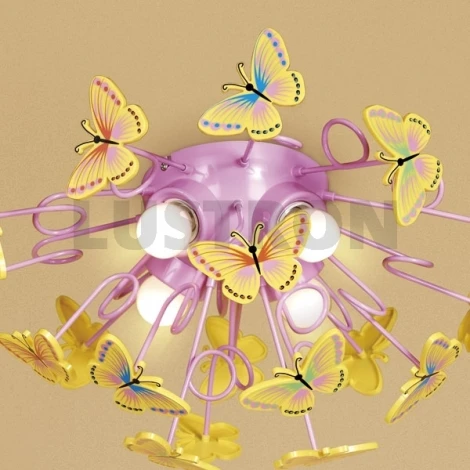 Потолочная люстра Citilux CL603142 (для детской, 220V, для девочки, бабочки)