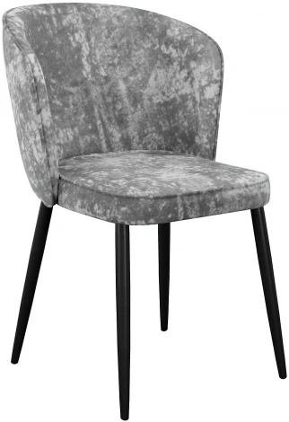 Стул DikLine 347 микровелюр M13 светло-серый, ножки черные