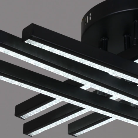 Потолочная люстра светодиодная на штанге с пультом с регулировкой цветовой температуры, яркости и ночным режимом Reluce 67090-0.3-06 BK