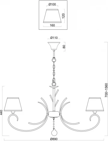 Подвесная люстра Freya Gisela FR2013PL-08G