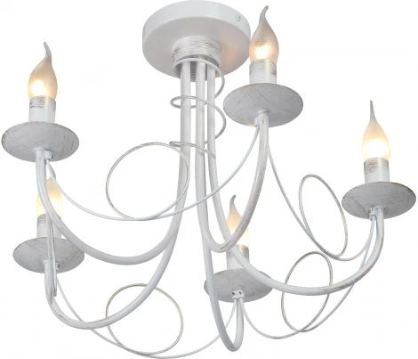 Потолочная люстра на штанге Vitaluce V3035-0/5PL, 5xE14 макс. 40Вт (220V, подсвечник, свеча)