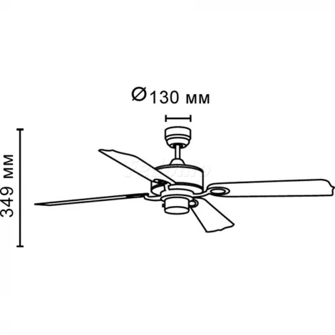 Вентилятор потолочный Faro Hierro, 4 лопасти, коричневый с махагоном