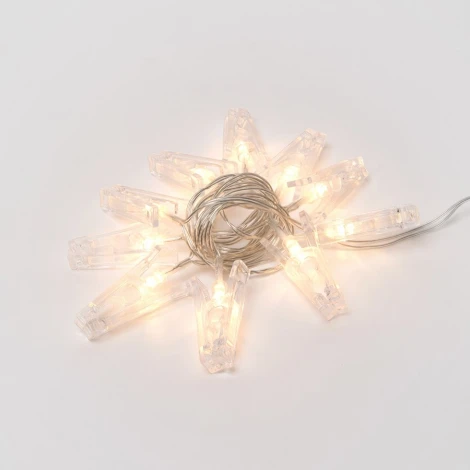 Гирлянда Uniel ULD-S0200-010/STB/2AA WARM WHITE IP20 CLIPS