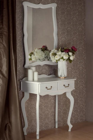 Зеркало навесное Берже 23 белый ясень 97 см х 67 см от фабрики Mebelik