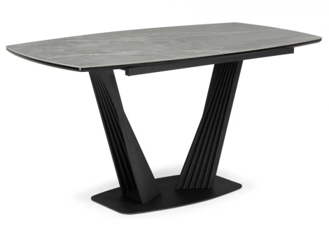 Керамический стол Вейл 140(180)х80 larka grey / черный 625961