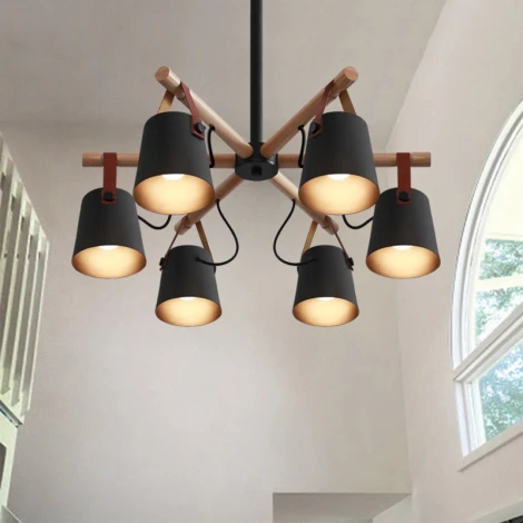 Люстра потолочная на штанге Natura C6 Black ImperiumLoft Natura-C01 (178001-26) (220V)