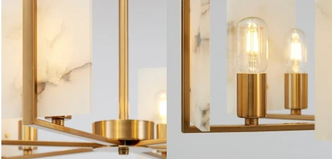 Подвесная люстра Marble Square Chandelier ImperiumLoft 40,1233 (75586-22) (220V, на цепи)