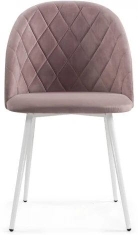 Обеденная группа Woodville Алар микровелюр розовый / кианит / белый 514955