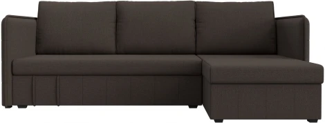 Диван угловой Слим правый угол (Коричневый/Рогожка) Лига Диванов арт.121148