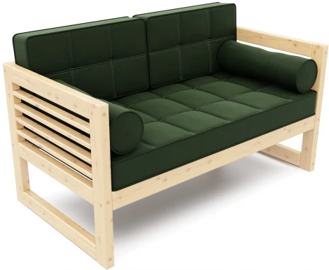 Диван Arsko прямой Сега М сосна велюр зеленый