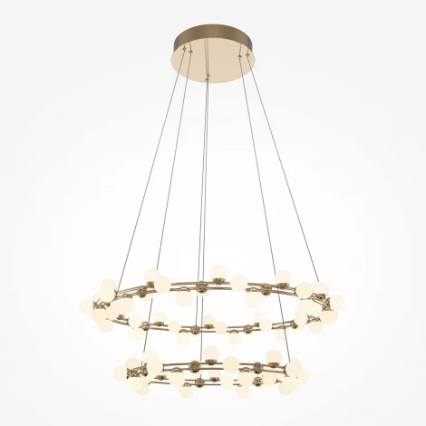 Подвесная люстра ярусная Maytoni Tessara MOD081PL-L84G3K (LED, 220V, на тросе, шарики, круглые)