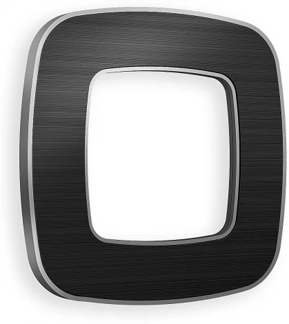 Рамка Ambrella Volt OMEGA Coint (Черный Стекло органическое/Сталь) 1-ая OF640531