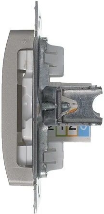 Телефонная розетка встраиваемая RJ-11 (платина) Systeme Electric Glossa GSL001281T