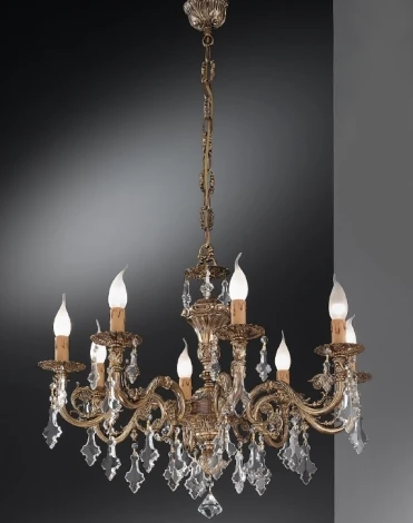 Подвесная люстра Nervilamp 815 815/8 (220V, на цепи, подсвечник, свеча)