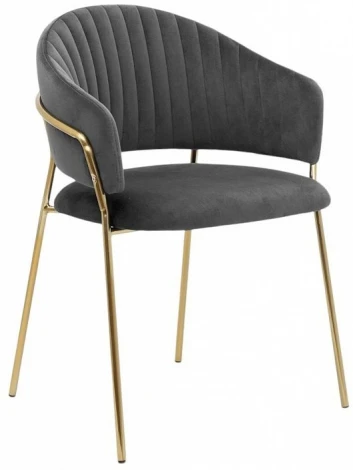 Стул Whispered Enchantment Hesby (Металл/Велюр, Зеленый) арт.HSBI_DC114_grey