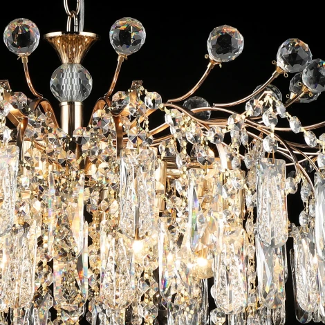 Подвесная люстра хрустальная Reluce 02584-0.4-08 FGD (220V, на цепи)