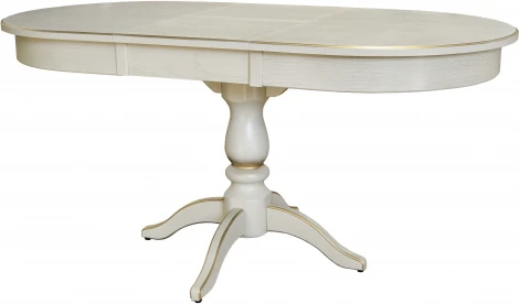 Стол обеденный Тарун 4 раздвижной слоновая кость/золото 120/160*84 от фабрики Mebelik