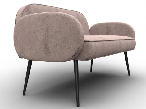 Диван прямой Лига-086 (Фанера/Металл/Велюр/Бежевый) Лига Диванов 131090