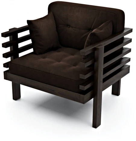 Кресло Arsko Стоун венге шоколадный велюр