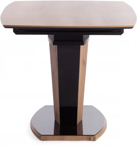 Стол FANCY МДФ HPL/стекло, 120-160х85х75 см, Дуб артисан/Черный Tetchair 18996