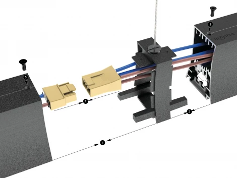 Крепление к потолку с соедин. для 7554/7555 Mantra Hanok 7558