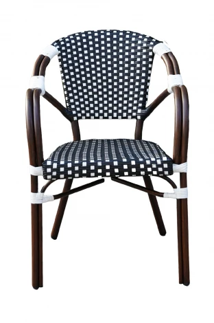 "Кабри" обеденная группа плетеная на 4 персоны, цвет черно-белый 4SIS ZF3100T-5-SET Black